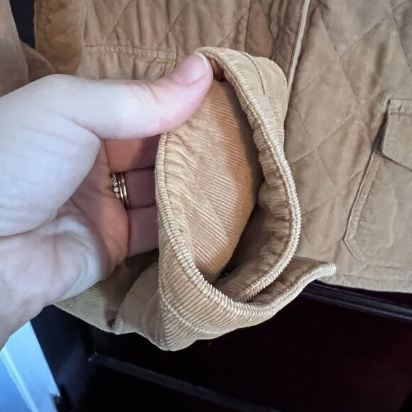 Eddie Bauer Women's Quilted Chore Coat In Tan Size XL Tall - Picture 8 of 8